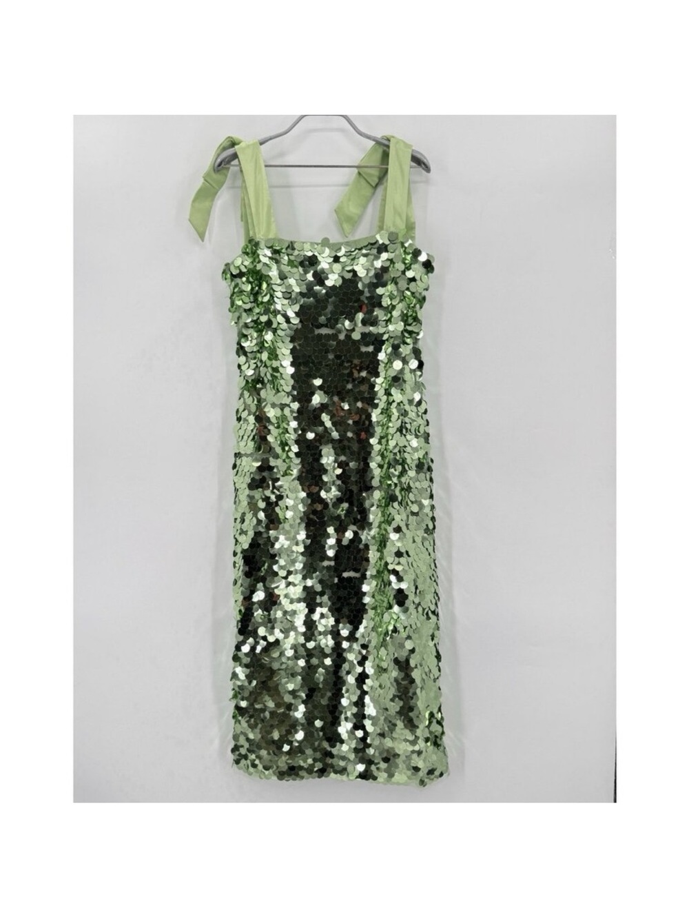 Tuckernuck Mint Chip Sequin Roxy Dress size S Sleeveless Midi Cocktail Party PO